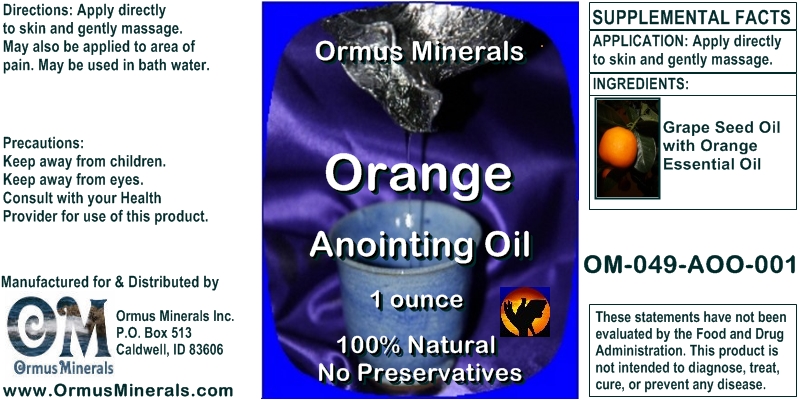 Ormus Minerals Orange Anointing Oil 1 oz