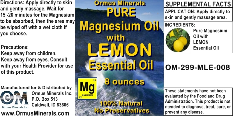 Ormus Minerals - Magnesium Oil with Lemon Essential Oil